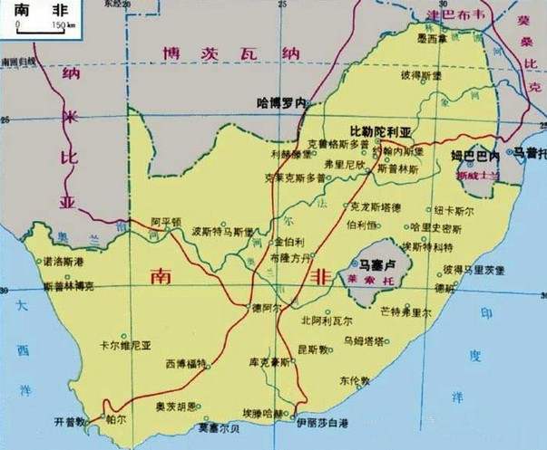 南非开普敦地理位置图片
